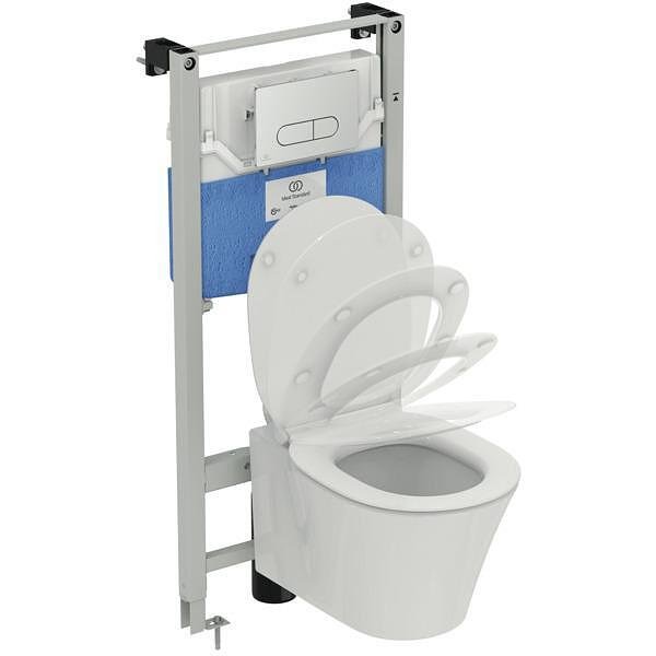 Connect Air AquaBlade® WC комплект за вграждане: пневматична структура + тоалетна чиния + бутон