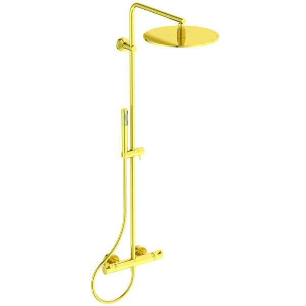 Душ система Ceratherm T125, стенен термостат, матирано злато, Ideal Standard  

7