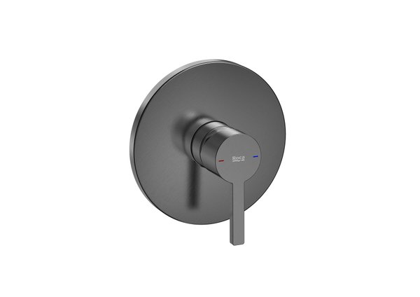 Вграден смесител за душ Naia Everlux, цвят brushed titanium black