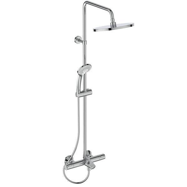 Душ система Ceratherm T25 с термостатен смесител и чучур, Ideal Standard, бяла.  

4