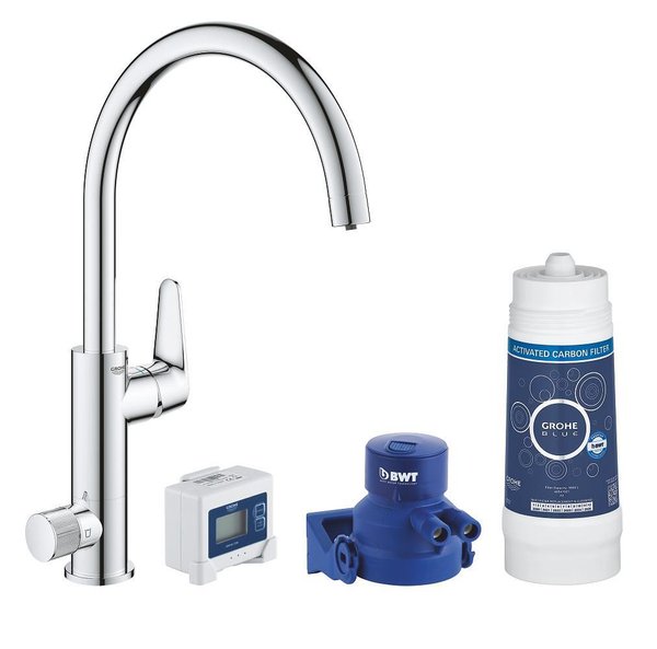 GROHE Blue Pure BauCurve Кухненски смесител + филтрираща система